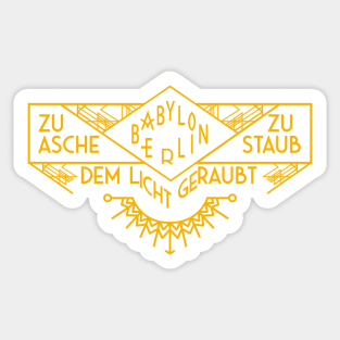 Zu asche zu staub Sticker